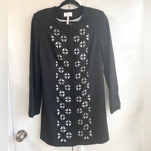 Black Ponte Collarless Blazer Jacket - Laundry Shelli Segal